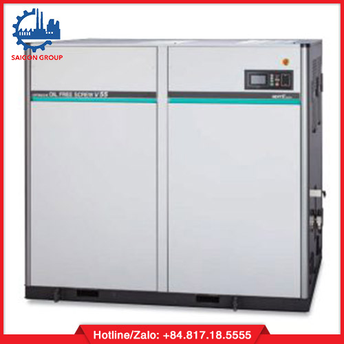 Hitachi Two-Stage Oil-Free Screw Air Compressor 22–120kW